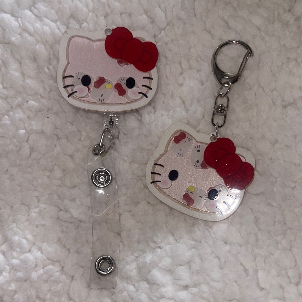 Hello Kitty ID Badge Holder & Keychain